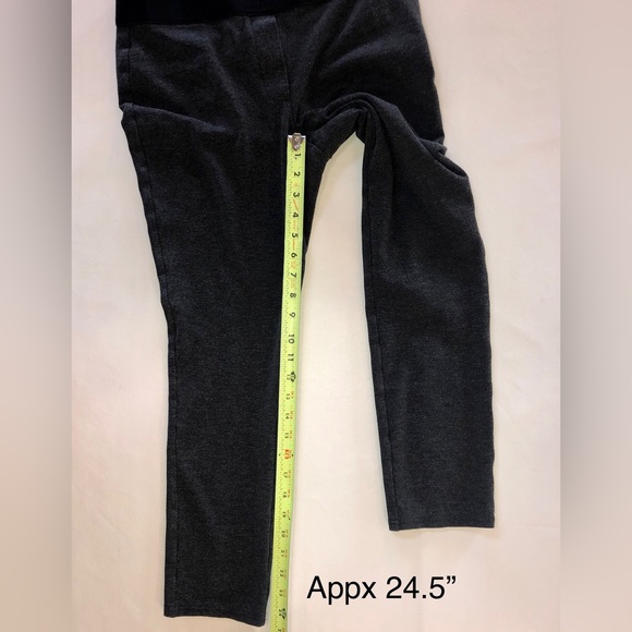 WHBM Ponte Charcoal Gray Comfort Side-Zip Ankle Pants (6) - Picture 8 of 15